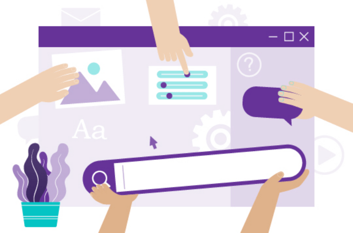 Wade’s Hierarchy of SEO Techniques (SEO Strategy) 13 Illustration of search bar, chat bubbles and image placeholder.