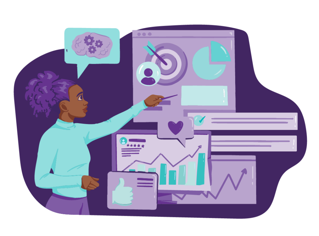 Top Branding Tips for Small and Medium-sized Businesses 2 A woman checking her content analytics to see how well her content is doing.