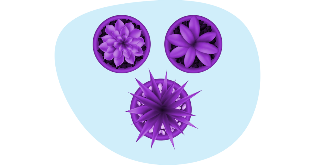 Improve Small Business Mental Health with Plants 10 An illustration of some kind of small cacti on a pot