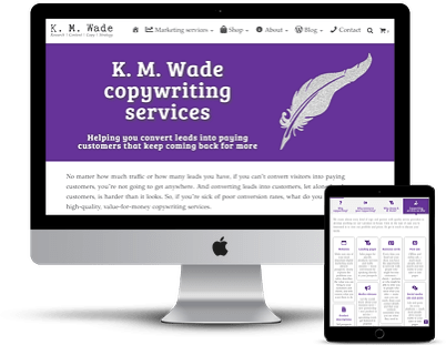 K. M. Wade — website 2 KMWade website sample 2