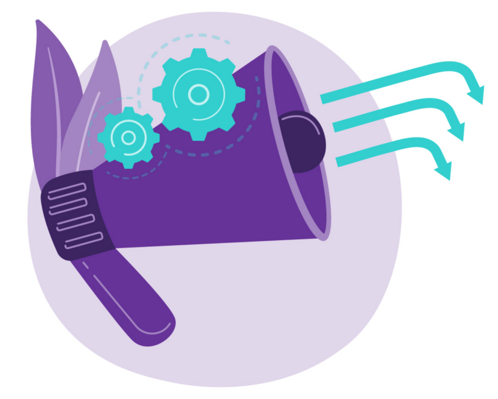 Myth: 3rd-Party App Posts on Facebook = Less Reach 2 A defective megaphone with arrows emanating from the loud speaker end, which then turn down.