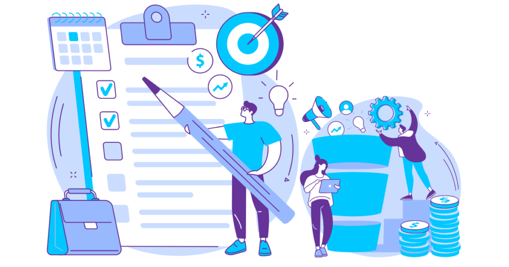 Top 12 Causes of Low Web Traffic 12 a person checking of items on a checklist of how to write engaging headlines
