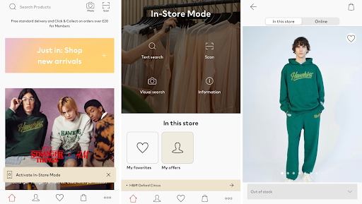What Is Omnichannel Marketing? 3 The In-Store mode in the H&M mobile app