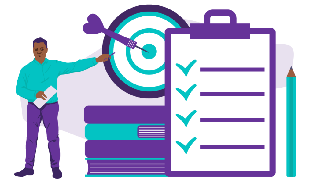 How long Does it Take to Rank on Page One of Google’s Search Results? 4 Man, showing a checklist of important things to remember.