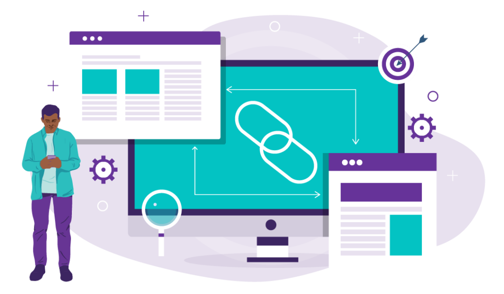 Wade’s Hierarchy of SEO Techniques (SEO Strategy) 16 Man surfing the net and clicking links.