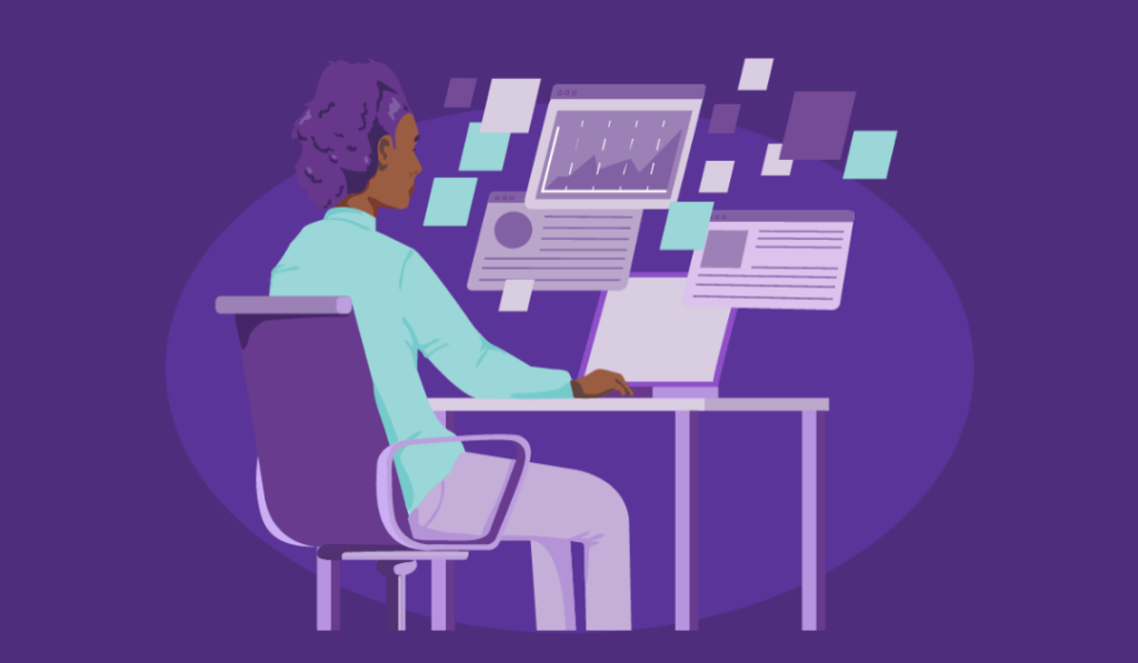 Ultimate Guide to SEO Marketing for SMBs 10 A person sitting on a chair using their laptop to craft content.