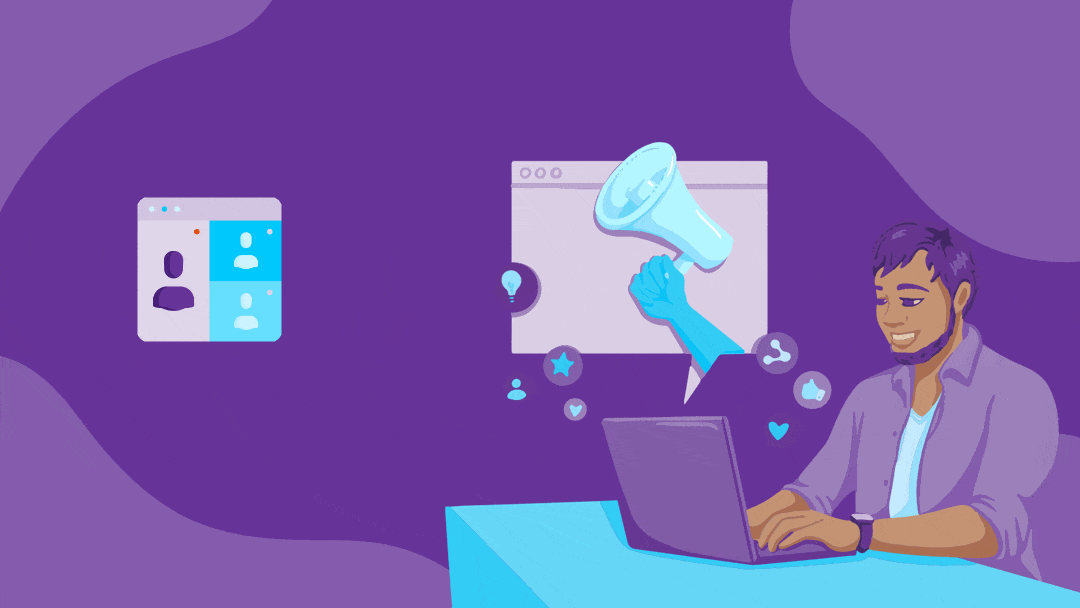 5 Ways to Use Live Streaming to Promote Your Business 6 A man engaging in real-time with several other people via live streaming