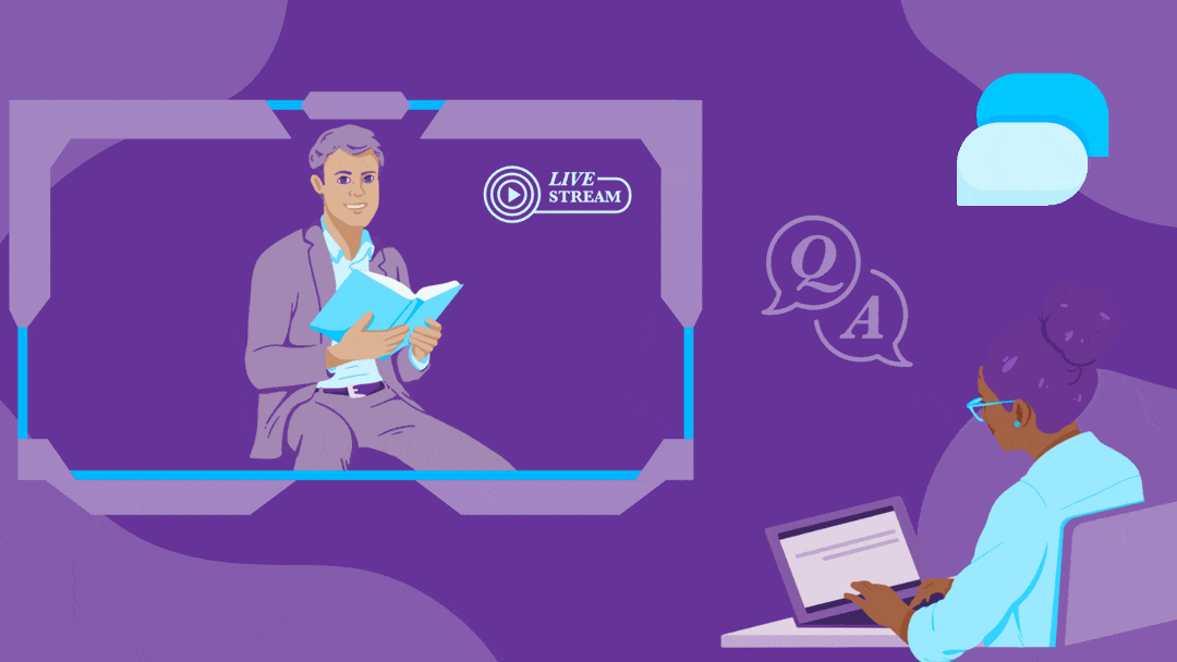 5 Ways to Use Live Streaming to Promote Your Business 4 Viewer asking questions and receiving answers in a live Q&A session with a brand via live stream.