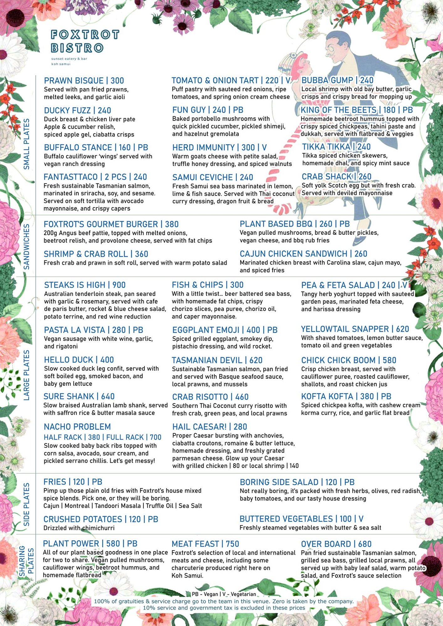 foxtrot menu