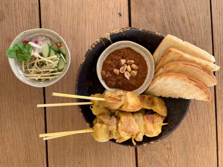 chicken satay with pickled 1 768x576