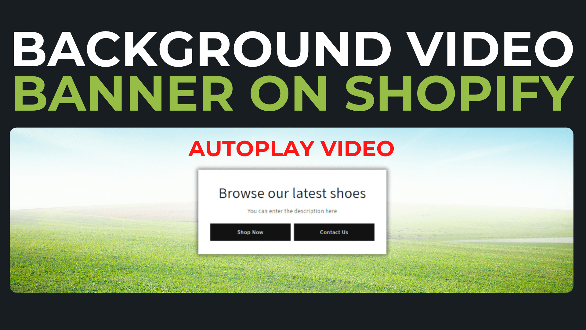 video banner code for dawn theme shopify