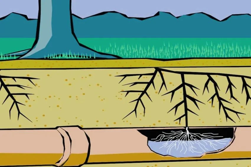 Kingston Drains24 engineer carrying out CCTV inspection to diagnose tree root intrusion in residential drain