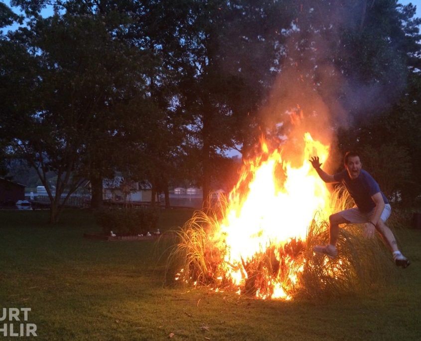 Kurt Uhlir - backyard bonfire fun Kurt Uhlir - backyard bonfire fun