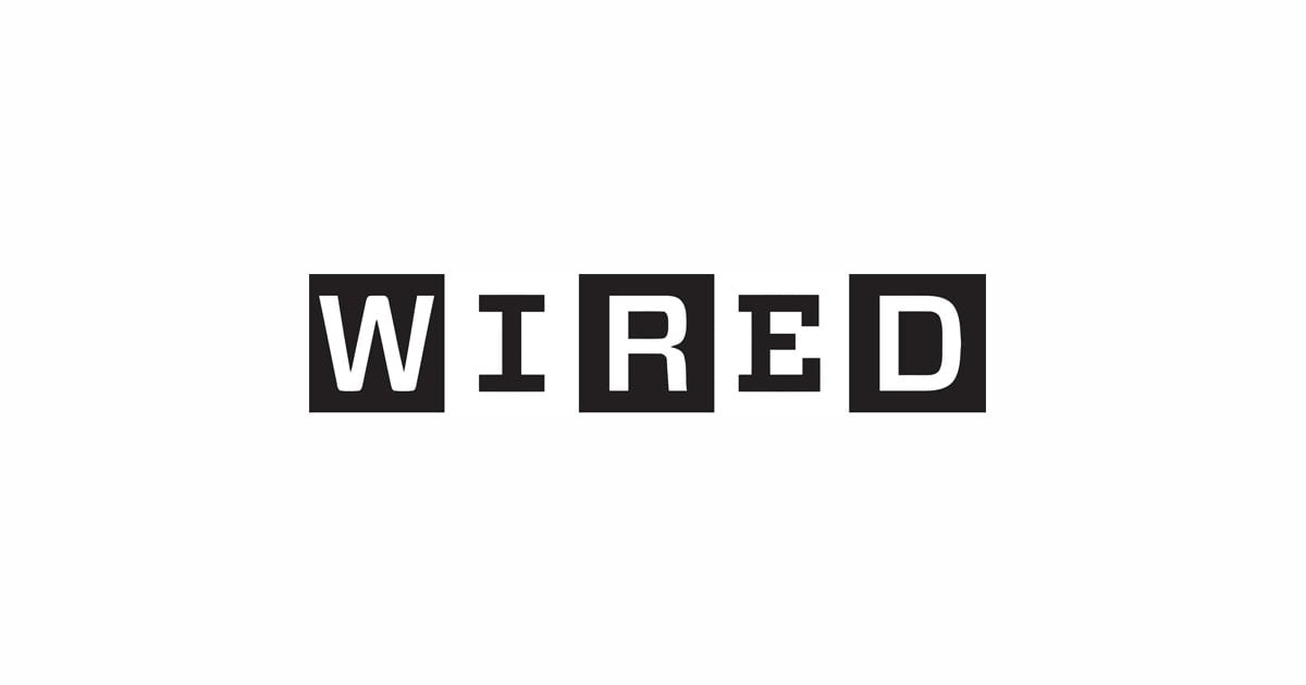 The image shows the WIRED magazine logo. Each letter of "WIRED" is capitalized, with the "W," "I," and "D" inside black squares and the "R" and "E" in white squares—perfect for a Meetro fan keeping up with tech in your hood.