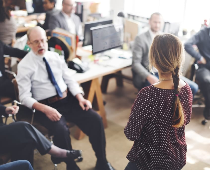 team leadership meeting in office