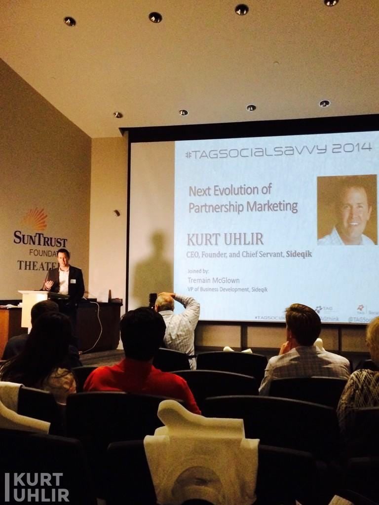 Kurt Uhlir accepting award for Sideqik Kurt Uhlir, CEO, Founder and Chief Servant, accepting an award for Sideqik on how influencer marketing is the next evolution of partnership marketing.