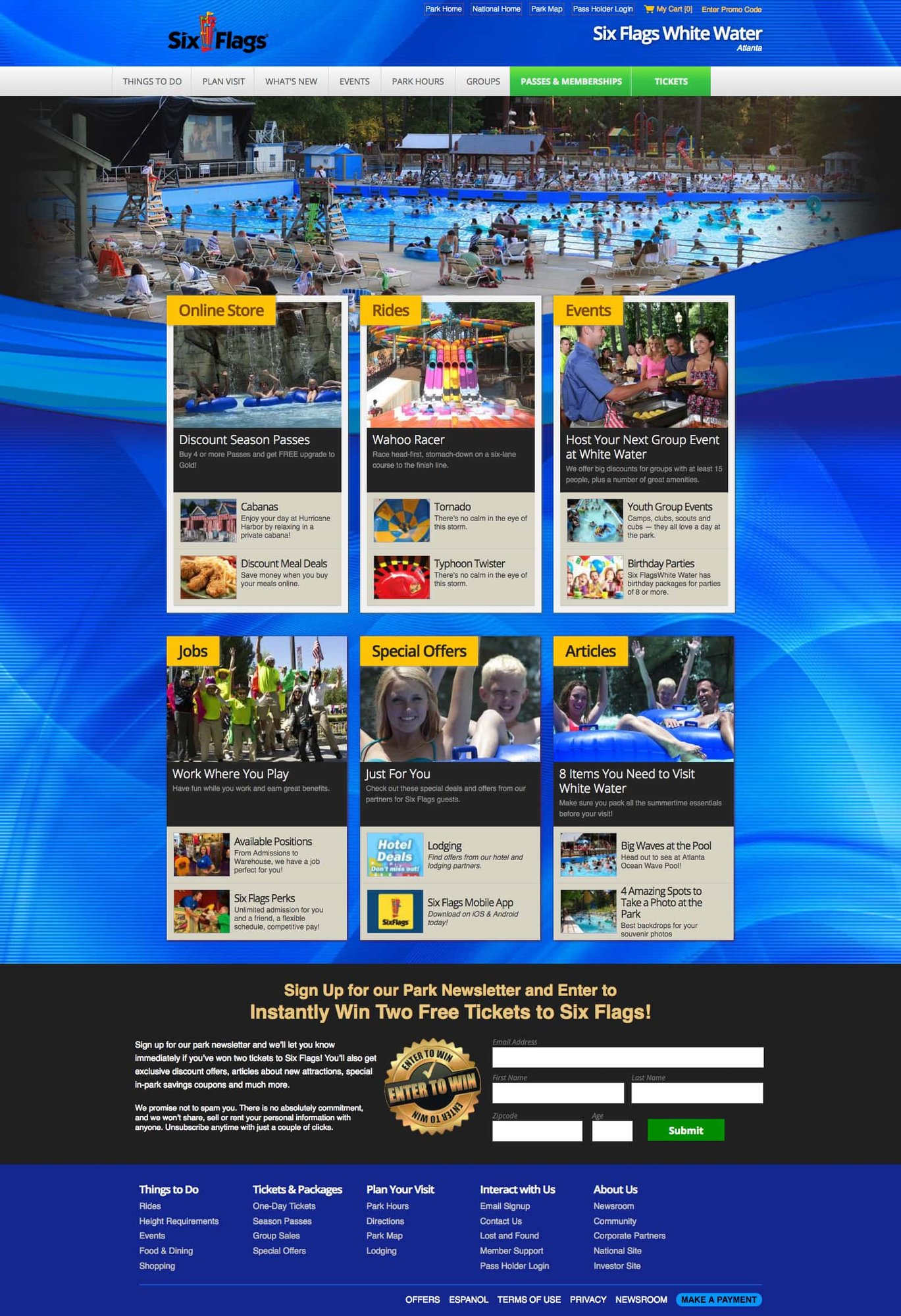 Kurt Uhlir as model for Six Flags White Water print and web Kurt Uhlir as model for Six Flags White Water print and web