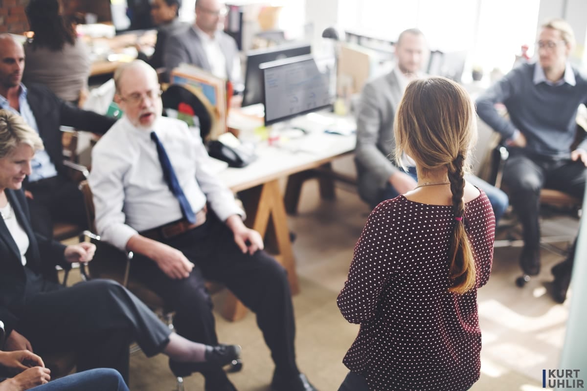 team leadership meeting in office