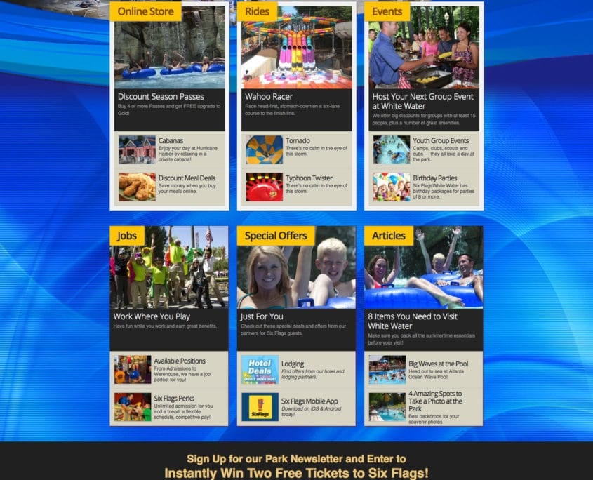 Kurt Uhlir as model for Six Flags White Water print and web Kurt Uhlir as model for Six Flags White Water print and web