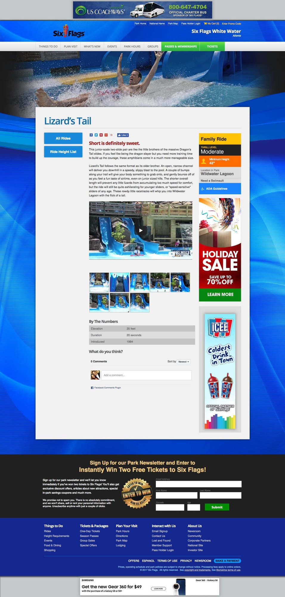 Kurt Uhlir as model for Six Flags White Water print and web - Li Kurt Uhlir as model for Six Flags White Water print and web - Lizard's Tail