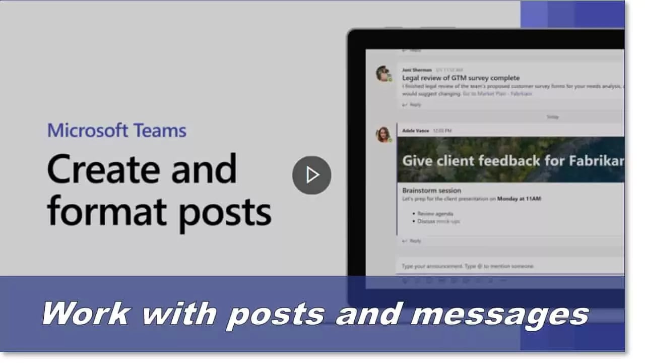Work with posts and messages