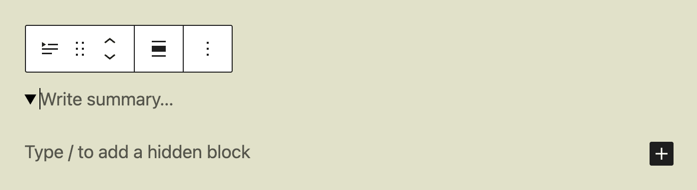 Cristiano Costa WordPress 6.3: Novità e Aggiornamenti per Gutenberg e l'Editing del Sito Un blocco Dettagli vuoto con sommario e contenuto nascosto