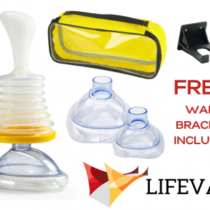 LifeVac Choking Rescue Device with Wall Mounted Grab/Travel Bag