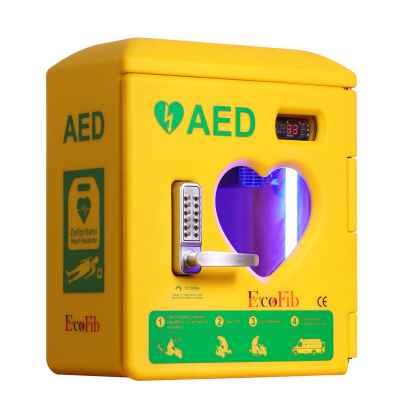 EcoFib Outdoor Heated AED Cabinet with Lock/Keypad