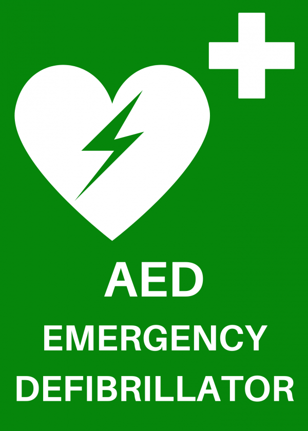 AED Laminated Sign