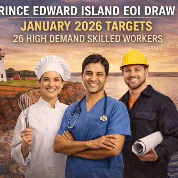Prince Edward Island EOI Draw January 2026 Targets 26 High Demand Skilled Workers- ImmigCanada Prince Edward Island EOI Draw