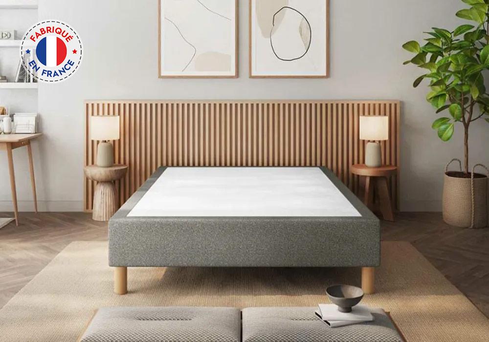 SOMMIER TAPISSIER GRIS