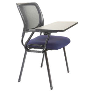 Prima-Chair-Mesh-Side-II-With-Writing-Pad-BL