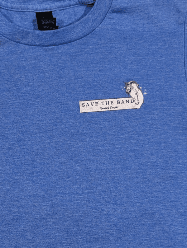Santa's Cousin Save the Band T-Shirt - Image 3