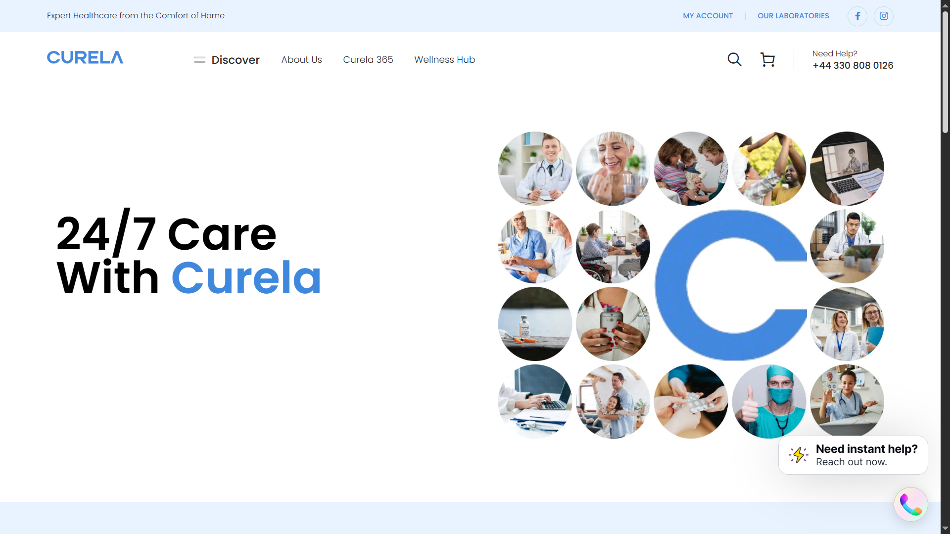 Curela Health website design
