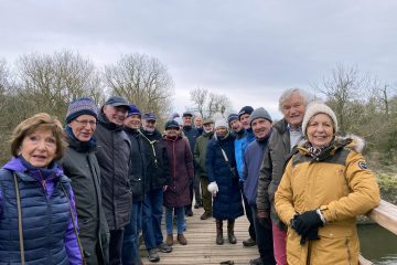walk On the bridge leading into Belvoir Forest Park adj