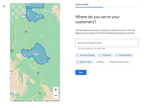 Why your business needs a Google Business Profile (Google My Business) + Setup 6 Where we serve our customers