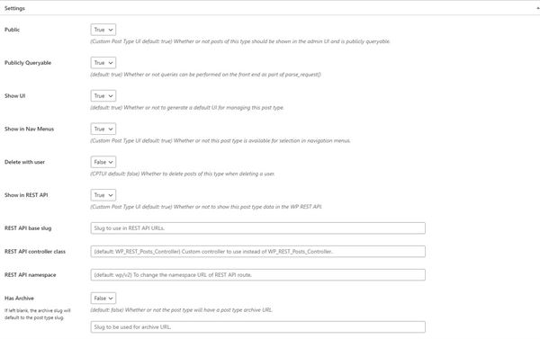 Wordpress Custom Post Types and Why Should You Use Them? 6 Add Post Type 1st Settings