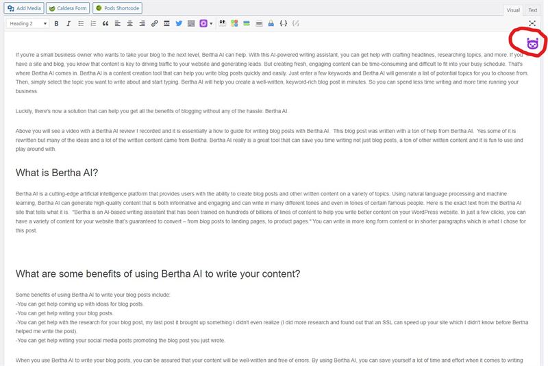 Hate Writing Blog Posts? Bertha AI Review she can write them for you! 1 Where is Bertha AI