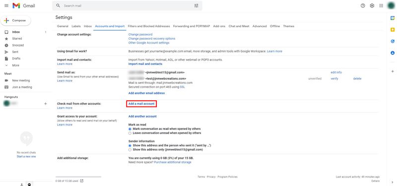 How to use Gmail to check and send Cpanel Emails 8 Add send mail 1 gmail