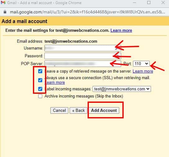 How to use Gmail to check and send Cpanel Emails 11 Add send mail 4 gmail