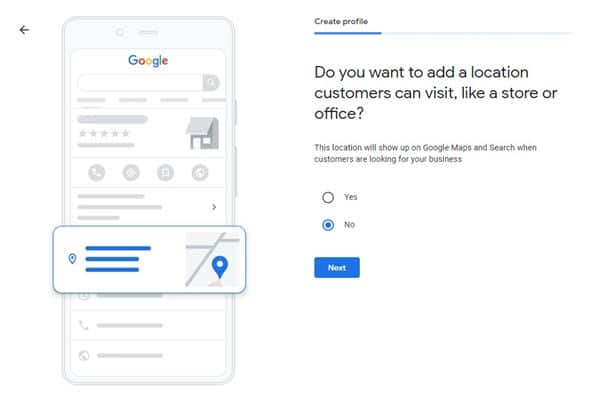 Why your business needs a Google Business Profile (Google My Business) + Setup 5 No location