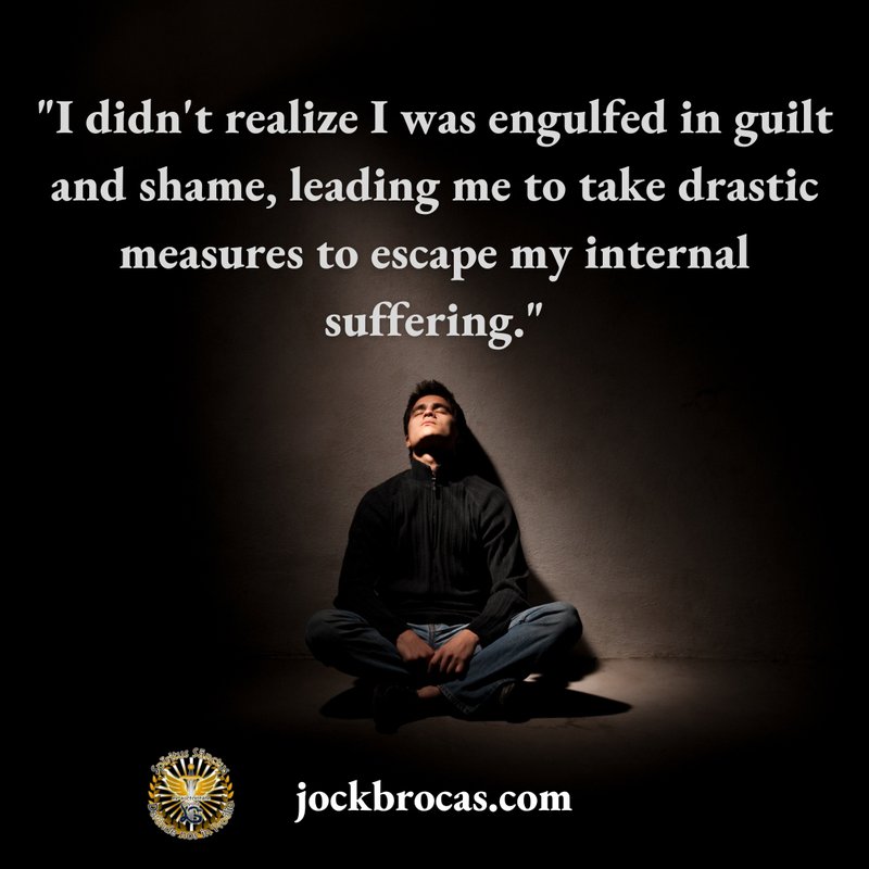 grieving men in guilt and shame