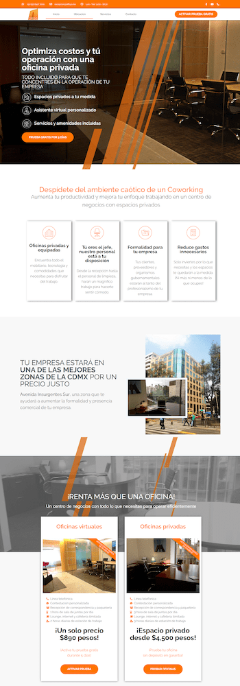 Diseño de sitio web para una oficina.