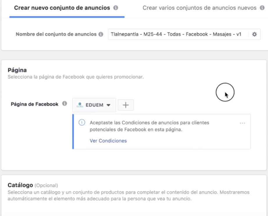 anuncios de Clientes Potenciales en Facebook ¡Ahora-empecemos-a-crear-nuestro-anuncio-de-clientes-potenciales-configuracion