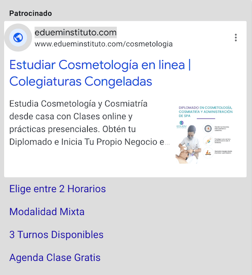 Un sitio web con una foto de un médico en español.