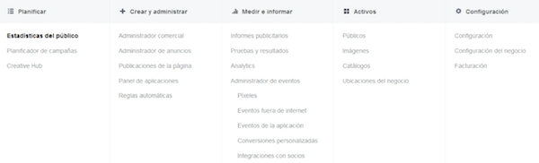 ¿Cuales-son-los-cambios-del-administrador-de-anuncios-de-Facebook-Ads-en-el-2019-menu