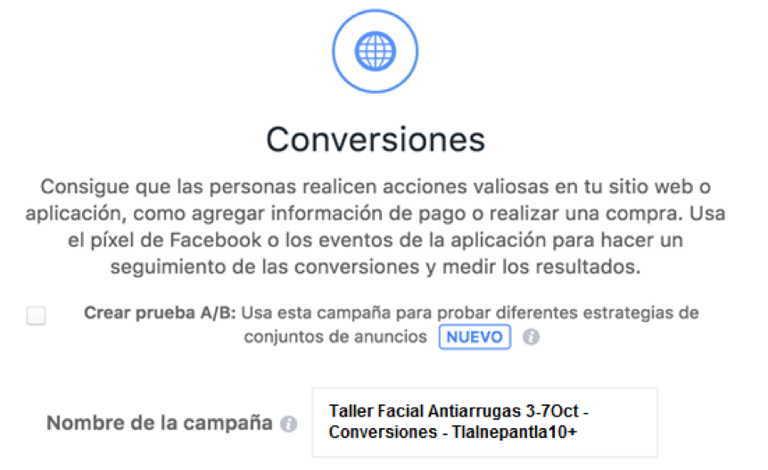 Cómo hacer una campaña de conversión en Facebook PASO-2-Creando-la-campana-conversiones