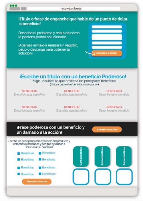 Ejemplo Landing page vendedora Este-es-un-ejemplo-de-como-redactar-y-presentar-mensajes-en-una-Landing-Page-Vendedora