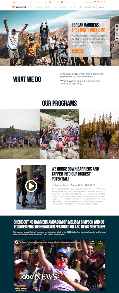 Diseño de un sitio web para un grupo de personas.