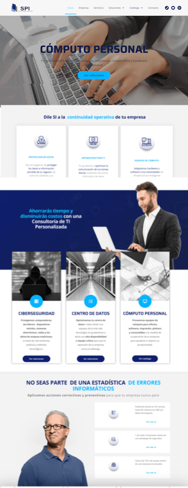 Diseño de un sitio web para una empresa.